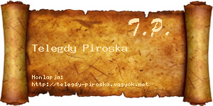 Telegdy Piroska névjegykártya